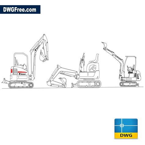 mini excavator cad block|excavator cad model.